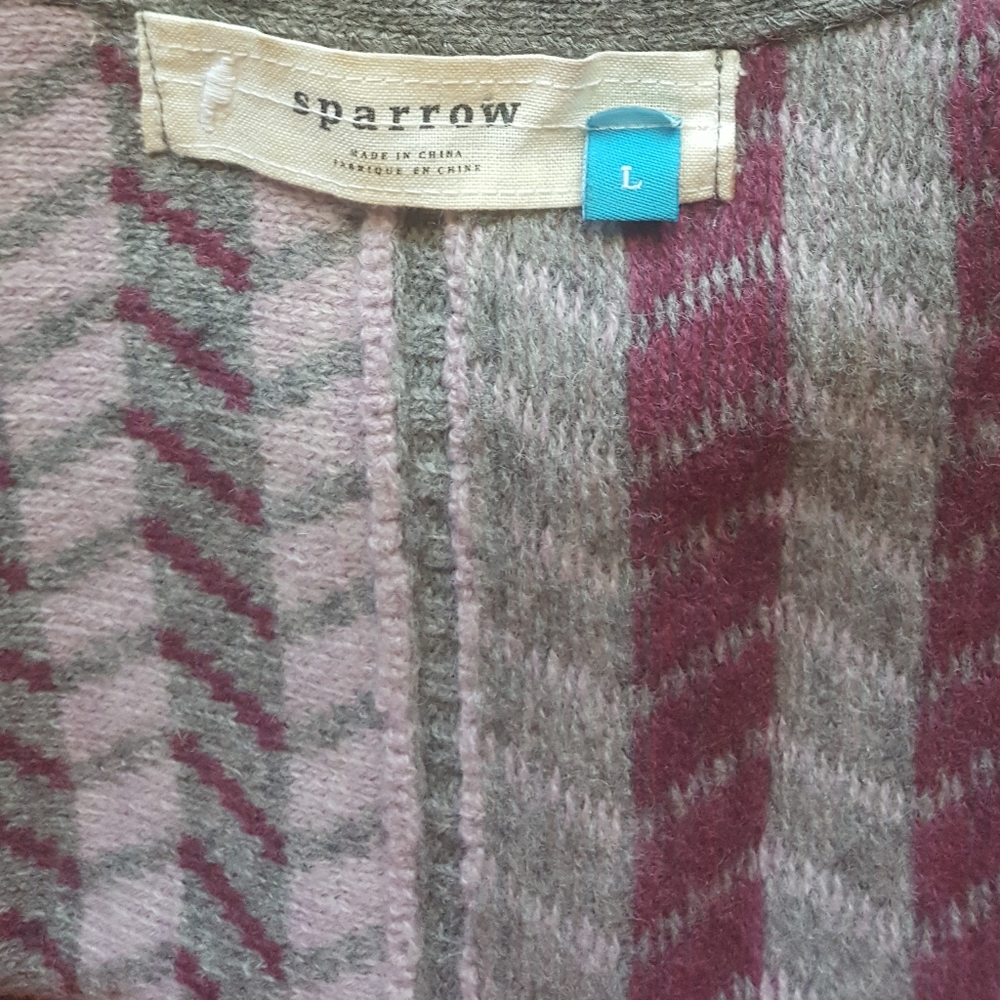 Anthropologie by SPARROW Striped Sweater Vest Sz L - Picture 7 of 7